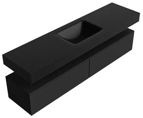 Zaro Alan badmeubel 180cm urban 2 lades met vrijhangende wastafel cloud midden zonder kraangat urban