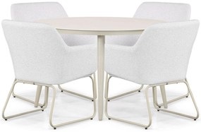 Tuinset 4 personen 120 cm Outdoor textiel Taupe Lifestyle Garden Furniture Lugo/Vienna