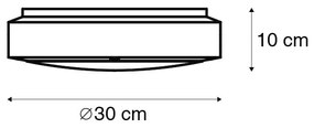 Buitenlamp Wand- en plafondlamp antraciet 2-lichts IP54 - Glow Modern E27 IP54 Buitenverlichting rond