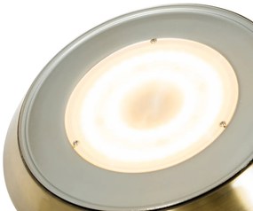 Vloerlamp brons incl. LED en dimmer met leeslamp - Fez Retro Binnenverlichting Lamp