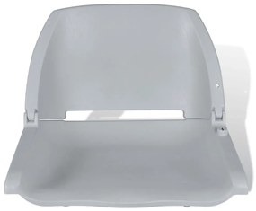vidaXL Grijze opklapbare bootstoel zonder kussen 41 x 51 x 48 cm