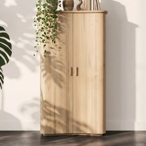 Hoge Design Kast Eikenhout Naturel - 120x50x210cm.