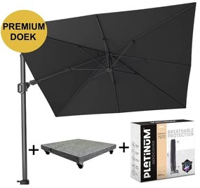 Challenger T2 Premium 300x300 cm Faded Black met parasolvoet 120kg en hoes