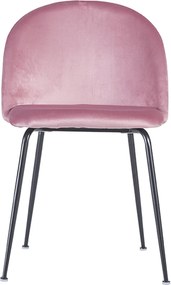 Set 4 Stoelen Zwart Dalnia Fluweel