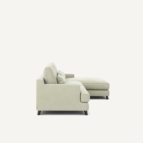 Hoekbank van stonewashed fluweel, ALWINE