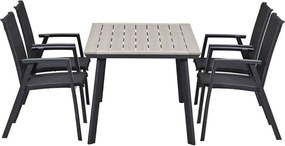 Garden Impressions Santana tuinset 5-delig - Penedo tuintafel 160x90 cm