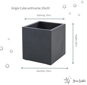 Pot Grigio Cube Antraciet