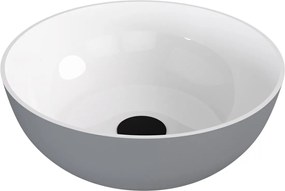 Polysan Banera waskom rond 39x14cm wit/grijs mat