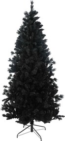 Teddy Black kunstkerstboom - 150 cm - zwart - Diameter 86 cm - 422 tips - metalen voet