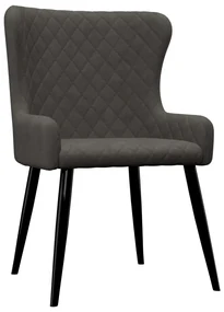 vidaXL Eetkamerstoelen 2 st fluweel grijs