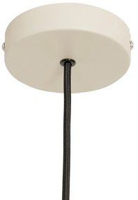 Japandi hanglamp beige met stoffen kap 50cm - Plu