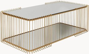 Salontafel Wire met spiegelglazen tafelblad