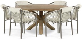 Tuinset 6 personen Aluminium/rope Taupe 4 Seasons Outdoor Allora/Sand