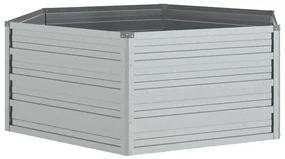 vidaXL Plantenbak verhoogd 129x45 cm gegalvaniseerd staal zilverkleur