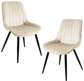 Set van 2 Lene Fluwelen Stoelen