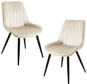 Set van 2 Lene Fluwelen Stoelen