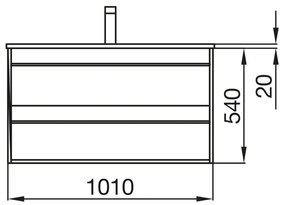 Muebles Resh badkamermeubel 100cm zonder kraangat wit mat