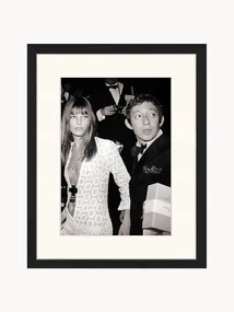 Ingelijste print Serge Gainsbourg & Jane Birkin