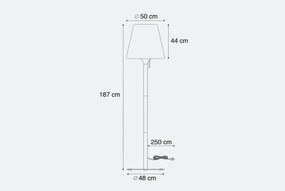 Moderne Buiten Vloerlamp Beige Met Witte Kap IP - Big Virginia Kunststof Zand/Beige