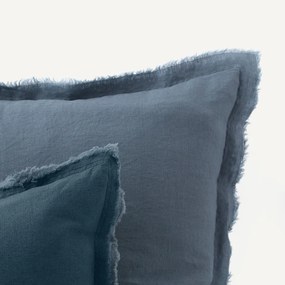 Gewassen linnen kussensloop met dubbele franje Alhanasia