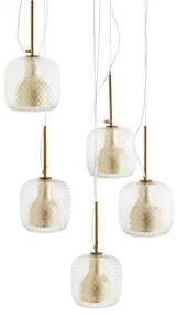 Hanglamp met 5 bollen Mistinguett
