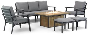 Stoel en Bank Loungeset Aluminium Grijs 7 personen Lifestyle Garden Furniture Palazzo/Seaside