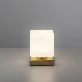 Tafellamp messing incl. LED dimbaar met touch - Jano Modern vierkant Binnenverlichting Lamp