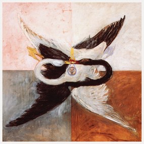 Kunstdruk The Swan, Final (Abstract Art) - Hilma af Klint, (40 x 40 cm)