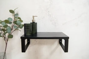 Saniclear Lovi zwarte plank 40cm voor waskom in het toilet