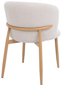 Eiken Eetkamerstoel Met Ronde Rug Creme