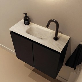 Mondiaz Ture DLux toiletmeubel 60cm urban met wastafel ostra midden met kraangat