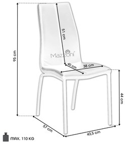 Stoel BARON grijs (stof Sawana 5)/zwarte poten - MODERNE DESIGN STOEL VOOR WOONKAMER/EETKAMER/KEUKEN/KANTOOR