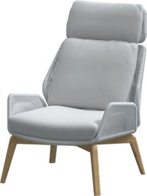 4 Seasons Outdoor Carthago teak lounge stoel lichtgrijs