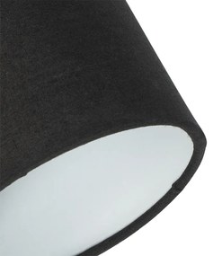 Stoffen Moderne plafondlamp zwart 3-lichts - Hetta Landelijk, Landelijk / Rustiek E14 Binnenverlichting Lamp