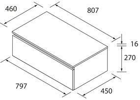 Muebles Hoyo badmeubel 80cm warm eiken