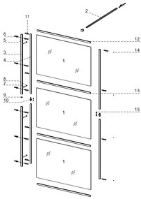 Badstuber Femm douchewand 90x195cm zwart