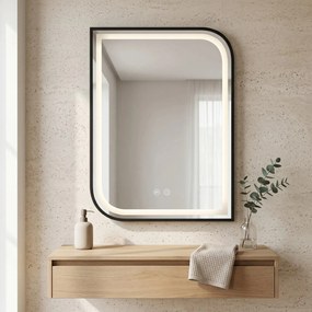 LED Spiegel ZONE 80X60 BLACK