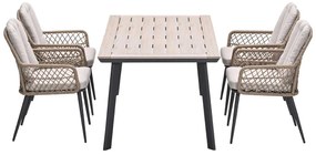 Garden Impressions Kalibo tuinset 5-delig - Penedo tuintafel 160x90 cm