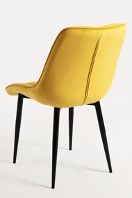 Set van 4 fluwelen Cade Stoelen