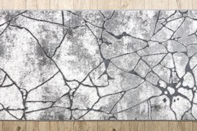 Vloerbekleding modern COZY 8873 Cracks Gescheurd beton - Structureel,  twee poolhoogte , donker grijskleuring