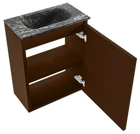 Mondiaz Ture DLux toiletmeubel 40cm rust met wastafel lava midden zonder kraangat