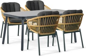 Tuinset 4 personen 160 cm Rope Grijs De Laan Projects
