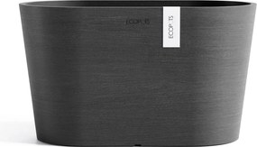 Ecopots bloempot Tokyo 30 met waterreservoir - Ovaal - Dark Grey - 30 x 17 x H17 cm