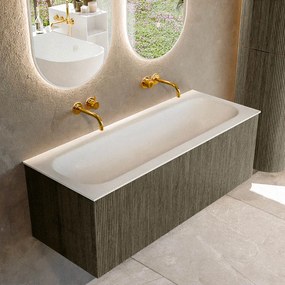 Mondiaz Kurve 120cm badmeubel shadow met 1 lade en wastafel big large midden zonder kraangat