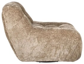 Richmond Interiors Rosy Fauteuil Draaibaar Taupe Chenille Stof