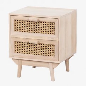 Pack Van 2 Vierkante Nachtkastjes 40x40 Cm Van Ralik Hout Bruin – Natuurlijk Hout - Sklum