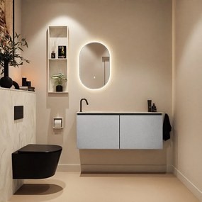 Mondiaz Ture DLux toiletmeubel 120cm plata met wastafel ostra links met kraangat