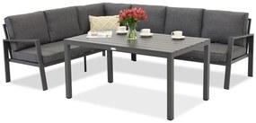 Tuinhoek met tafel Zakintos Comida 5 antraciet Garden Point