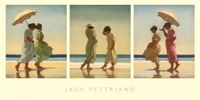 Kunstdruk Summer Days Triptych, Jack Vettriano