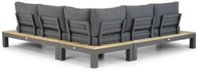 Loungeset 6 personen Aluminium/Teak Grijs Lifestyle Garden Furniture Ravalla